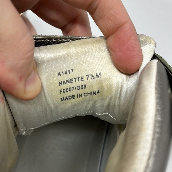 COACH NANETTE METALLIC QUILTED LEATHER C-LOGO VELCRO HIGH TOP SNEAKERS SZ 7.5.. - Picture 10 of 10